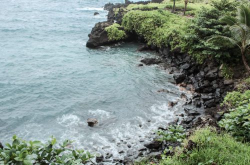 black sand beach in maui